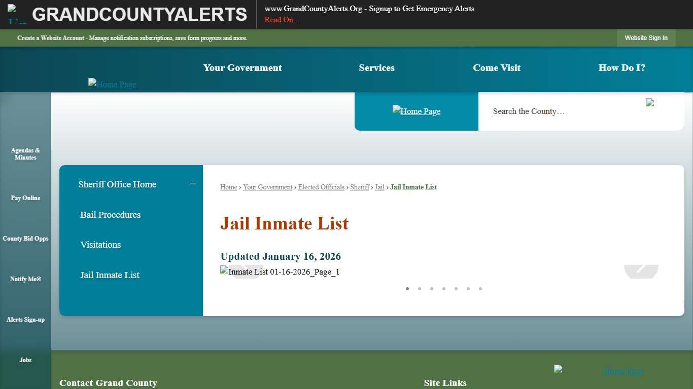 Jail Inmate List | Grand County, UT - Official Website
