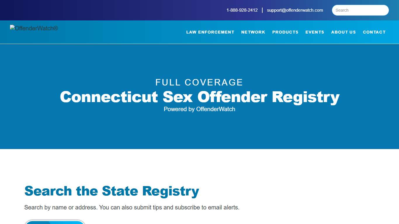 Connecticut Sex Offender Registry | OffenderWatch Network